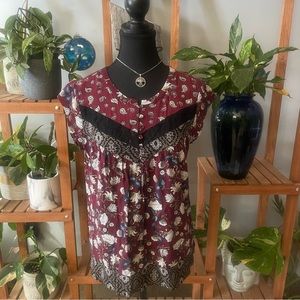 DR2 Boho Cap Sleeve airy flowy Blouse